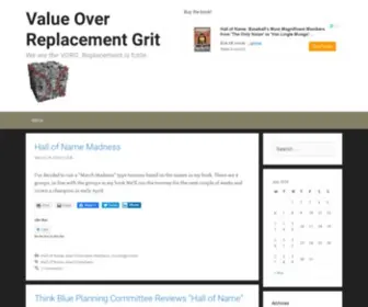 Valueoverreplacementgrit.com(We are the VORG) Screenshot