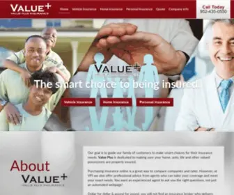 Valueplusinsurance.com(Insurance Company) Screenshot