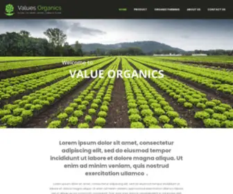 Valuesorganics.com(Values Organics) Screenshot