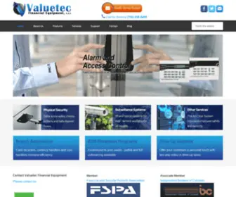 ValuetecFe.com(Providing and servicing bank equipment in the Mountain West) Screenshot