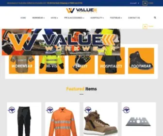 Valueworkwear.com.au(Value Workwear) Screenshot