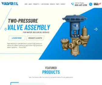 Valv-Trol.com(Market-Leading Valve Manufacturer) Screenshot