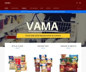 Vamacy.com(Indian Shop In Cyprus) Screenshot