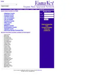 Vamanet.com(The Virginia Mass Appraisal Network) Screenshot