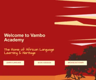 Vamboacademy.com(The Home of African Language Learning & Heritage) Screenshot