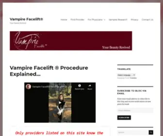 Vampirefacelift.com(Vampire Facial®) Screenshot