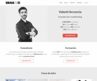 Vanacco.com(Consultor de crowdfunding desde 2011) Screenshot