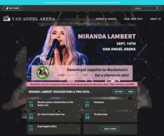 Vanandelarena.com(Van Andel Arena) Screenshot