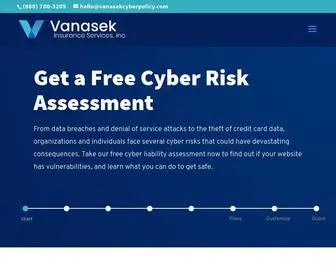 Vanasekcyberpolicy.com(Cyber Liability Insurance) Screenshot