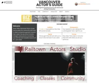Vancouveractorsguide.com(The Vancouver Actor's Guide (VAG)) Screenshot