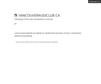 Vancouveraudiclub.ca Screenshot