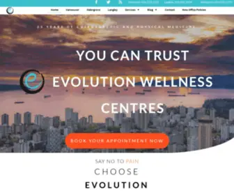 Vancouverchiroevolution.com(Evolution Wellness Vancouver Langley Aldergrove) Screenshot