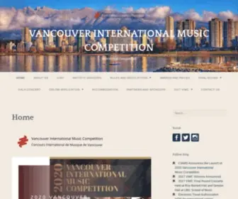 Vancouvercompetition.com(Vancouver International Music Competition) Screenshot