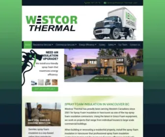 Vancouverfoaminsulation.ca(Westcor Thermal) Screenshot