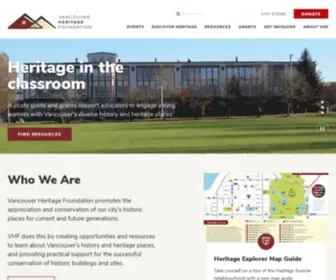 Vancouverheritagefoundation.org(Vancouver Heritage Foundation) Screenshot