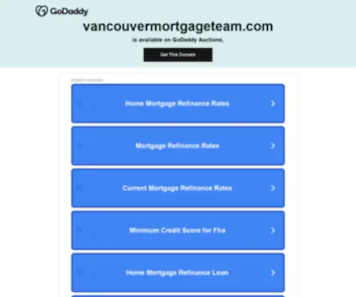 Vancouvermortgageteam.com(Vancouver Mortgage Broker) Screenshot