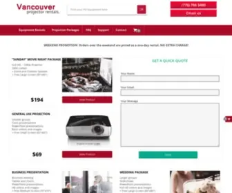 Vancouverprojectorrentals.com(Vancouver Projector Rentals) Screenshot