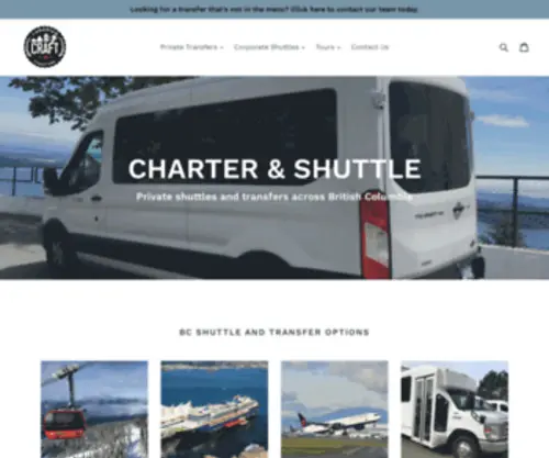 Vancouvershuttlehire.com(Corporate Shuttles) Screenshot