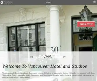 Vancouverstudios.co.uk(Vancouver Hotel and Studios) Screenshot