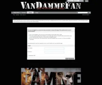 Vandammefan.net(Van Damme Fan) Screenshot