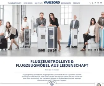 Vandebord.de(Flugzeugtrolleys & Flugzeugmöbel aus Leidenschaft) Screenshot