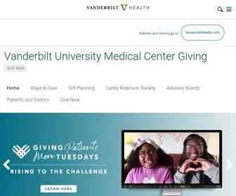 Vanderbilthealth.org(Vanderbilt University Medical Center Giving) Screenshot