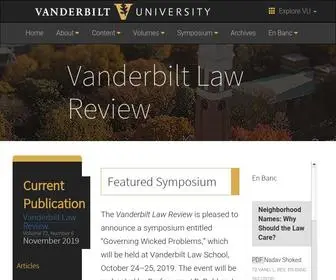 Vanderbiltlawreview.org(Vanderbilt University) Screenshot