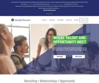 Vanderhouwen.com(Staffing Agency) Screenshot