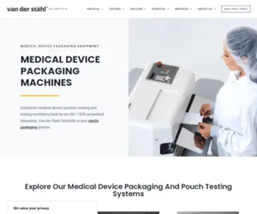 Vanderstahl.com(Medical Device Packaging Machines & Devices) Screenshot