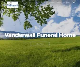 Vanderwallfh.com(Vanderwall Funeral Home) Screenshot