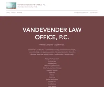 Vandevenderlaw.com(Vandevender Law Office) Screenshot