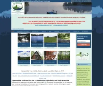 Vandewaterland.com(Adirondack Land) Screenshot