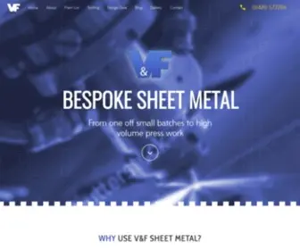 Vandf.co.uk(Sheet Metal Fabrication & Subcontract Engineering) Screenshot
