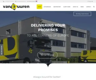 Vanduuren.com(We at Van Duuren are constantly on the move. We are always on the road towards one single objective) Screenshot