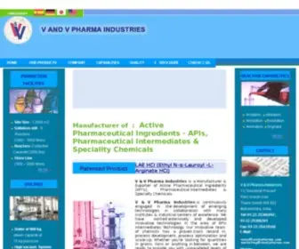 VandvPharma.com(Active Pharmaceutical Ingredients) Screenshot