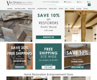 Vandykes.com(Home Restoration & Improvement Store) Screenshot