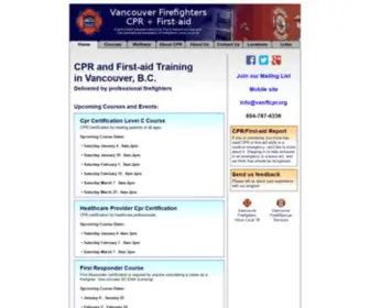 VanffcPr.org(Vancouver Firefighters CPR) Screenshot