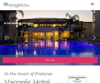 Vangelishotel.com(4 Star Hotel in Protaras) Screenshot