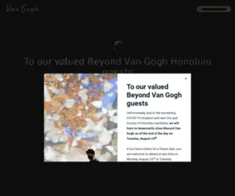 Vangoghhonolulu.com(Immerse yourself in Van Gogh’s artwork like you’ve never seen it before. Beyond Van Gogh) Screenshot