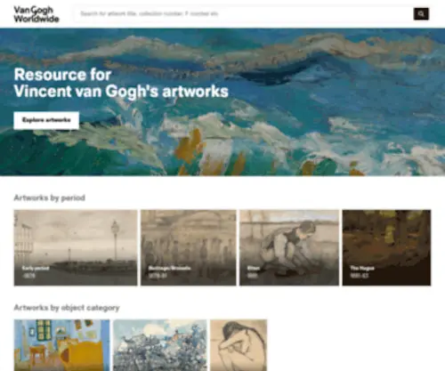 Vangoghworldwide.org(Van Gogh Worldwide) Screenshot