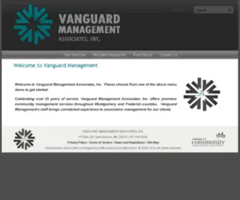 VanguardmGt.com(Community Management in Montgomery and Frederick county) Screenshot