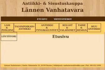 Vanhatavara.com(Lännen Vanhatavara) Screenshot