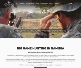 Vanheerdensafaris.com(Ondjou and Van Heerden Safaris) Screenshot