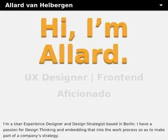 Vanhelbergen.com(Allard van Helbergen's Official) Screenshot