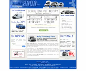 Vanhire3000.com(Van HireBook cheap van hire) Screenshot