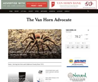 Vanhornadvocate.com(The Van Horn Advocate) Screenshot