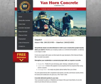 Vanhornconcrete.com(VanHorn Concrete) Screenshot