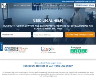 Vanhornlawgroup.com(Bankruptcy Attorney Fort Lauderdale and Student Loan Lawyer) Screenshot