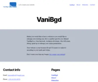 Vanibgd.com(Let's create your website) Screenshot