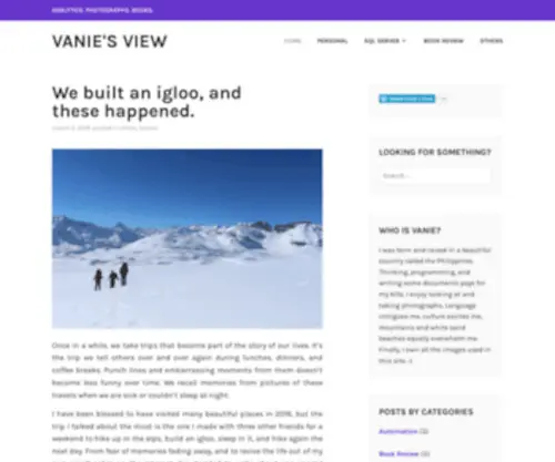 Vaniecastro.com(Analytics) Screenshot
